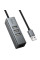 Переходник HUB Hoco HB1D USB to USB2.0*3+RJ45 - Metal gray - фото