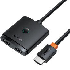 Перехідник HUB Baseus AirJoy Series 2in1 HDMI to HDMI/HDMI (B01331105) - Cluster Black