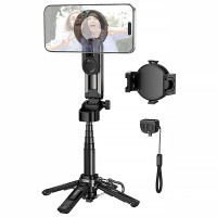 Монопод для селфі Hoco K27 Pro magnetic трипод + знімний BT пульт - Black