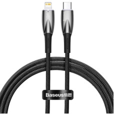 Дата кабель Baseus Glimmer Series Fast Charging Data Cable Type-C to Lightning 20W 1m (CADH000001) - Black