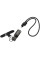 Дата кабель Hoco X126 Experto Type-C to Lightning 30W + Phone Holder & Lanyard (0.35m) - Black - фото