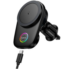 Автотримач з БЗП Hoco HW36 Electric 15W with cooler (air outlet) - Black