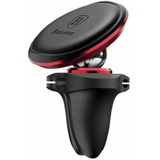 Автодержатель магнитный Baseus Magnetic Air Vent OS with cable clip (C40141201113-00) - Red