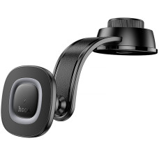 Автотримач з БЗП Hoco HW31 Crown Magnetic Wireless Charging 15W - Black / Metal gray