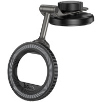 Автодержатель Hoco H77 View (center console) - Black / Metal gray