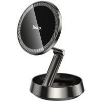 Автотримач Hoco H83 Metal ring magnetic (center console) - Metal grey
