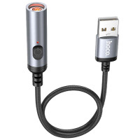 Портативный прикуриватель зажигалка Hoco UA30 USB - Black