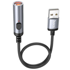 Портативний прикурювач запальничка Hoco UA30 USB - Black