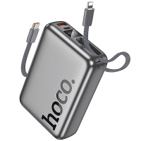 Портативний ЗП Power Bank Hoco Q39 Eminente 22.5W+PD20W з БЗП Type-C + Lighting 20000 mAh - Metal gray