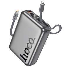 Портативний ЗП Power Bank Hoco Q39 Eminente 22.5W+PD20W з БЗП Type-C + Lighting 20000 mAh - Metal gray