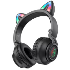 Накладні бездротові навушники Borofone BO18 Cat ear - Чорний
