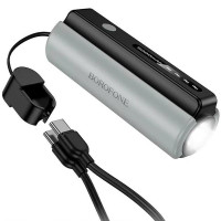 Портативний ЗП Power Bank Borofone BJ87 Star flashlight with cable 5000 mAh - Black / Gray