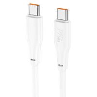 Дата кабель Hoco X93 Force Type-C to Type-C 100W (2m) - White