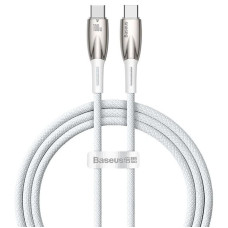 Дата кабель Baseus Glimmer Series Fast Charging Type-C to Type-C 100W 1m (CADH00070) - White