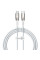 Дата кабель Baseus Glimmer Series Fast Charging Type-C to Type-C 100W 1m (CADH00070) - White - фото
