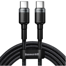 Дата кабель Baseus Cafule Type-C to Type-C PD2.0 100W (2m) (CATKLF-AL) - Gray / Black
