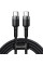 Дата кабель Baseus Cafule Type-C to Type-C PD2.0 100W (2m) (CATKLF-AL) - Gray / Black - фото