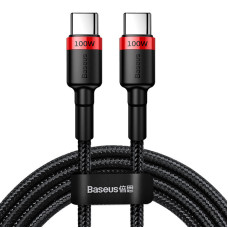 Дата кабель Baseus Cafule Type-C to Type-C PD2.0 100W (2m) (CATKLF-AL) - Red / Black