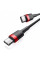Дата кабель Baseus Cafule Type-C to Type-C PD2.0 100W (2m) (CATKLF-AL) - Red / Black - фото