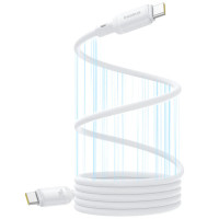 Дата кабель Baseus PicoGo Magnetic Liquid Silicone Type-C to Type-C 240W (1m) (P10376800) - Moon White