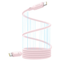Дата кабель Baseus PicoGo Magnetic Liquid Silicone Type-C to Type-C 240W (1m) (P10376800) - Baby Pink