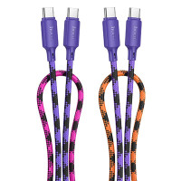 Дата кабель Hoco X116 Meridian Type-C to Type-C 60W (1m) - Gradient Purple Mix