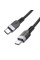 Дата кабель Hoco X109 Energy silicone Type-C to Type-C 60W (1m) - Black - фото