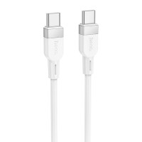 Дата кабель Hoco X109 Energy silicone Type-C to Type-C 60W (1m) - White
