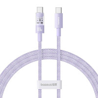 Дата кабель Baseus Gem Fast Charging Type-C to Type-C 100W (1m) (P10373000111) - Nebula Purple
