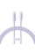 Дата кабель Baseus Gem Fast Charging Type-C to Type-C 100W (1m) (P10373000111) - Nebula Purple - фото