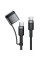 Дата кабель Acefast C22-05 2in1 Type-C to Type-C 240W/MAG3 140W (1.2m) - Black - фото