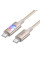 Дата кабель Hoco U144 New Type-C to Type-C 60W (1.2m) - Gold - фото