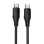 Дата кабель Hoco X124 Bien silicone Type-C to Type-C 60W (1m) - Black