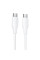 Дата кабель Hoco X124 Bien silicone Type-C to Type-C 60W (1m) - White - фото