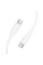Дата кабель Hoco X124 Bien silicone Type-C to Type-C 60W (1m) - White - фото