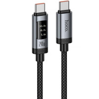 Дата кабель Hoco U148 Lord with display Type-C to Type-C 240W (1.2m) - Black