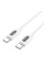 Дата кабель Borofone BX114 Structure Type-C to Type-C 60W (1m) - White - фото