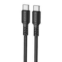 Дата кабель Borofone BX116 Certain Type-C to Type-C 60W (1m) - Black