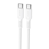 Дата кабель Borofone BX116 Certain Type-C to Type-C 60W (1m) - White