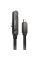 Дата кабель Hoco U150 Exquisite side plug and stand Type-C to Type-C 60W (1.2m) - Black - фото