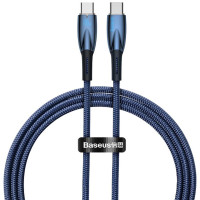 Дата кабель Baseus Glimmer Series Fast Charging Type-C to Type-C 100W 1m (CADH00070) - Blue