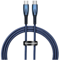 Дата кабель Baseus Glimmer Series Fast Charging Type-C to Type-C 100W 1m (CADH00070) - Blue