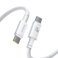 Дата кабель Baseus New Braided Type-C to Type-C 100W (2m) (E0426V) - Moon White