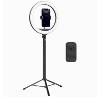 Кольцевая светодиодная LED лампа Neepho L15 + stand - Black