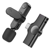 Петличний бездротовий мікрофон Borofone BFK12 Trophy lavalier Type-C - Black