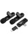 Петличный беспроводной микрофон Hoco L20A Mini Voice (Lightning/Type-C) 60 mAh - Black - фото