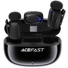 Петличний бездротовий мікрофон Acefast R2 Dual-mic Type-C - Black