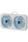 Настільний вентилятор F105 Dual-Fan Design 1800mAh - Blue - фото