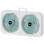 Настільний вентилятор F105 Dual-Fan Design 1800mAh - Green