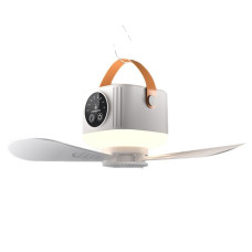 Портативний вентилятор D01 with LED and remote control 7200mAh - White